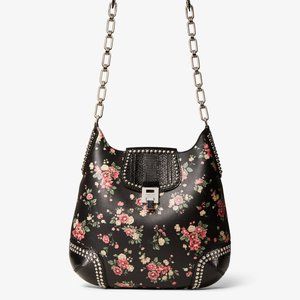 Bancroft Oversized Floral Calf Leather and Snakesk